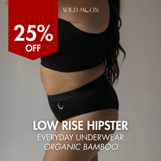 EVERYDAY Low Rise Hipster - Black (Organic Bamboo)