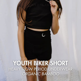 Youth Biker Short: Heavy Flow